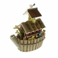Best Sale 🛒 Zingz & Thingz Zingz & Thingz 12.5" Noah's Ark Plywood Birdhouse 🌟 -Garden Decor Shop unnamed file 3019