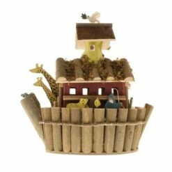 Best Sale 🛒 Zingz & Thingz Zingz & Thingz 12.5" Noah's Ark Plywood Birdhouse 🌟 -Garden Decor Shop unnamed file 3021