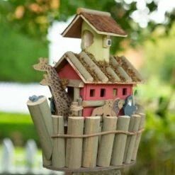 Best Sale 🛒 Zingz & Thingz Zingz & Thingz 12.5" Noah's Ark Plywood Birdhouse 🌟 -Garden Decor Shop unnamed file 3023