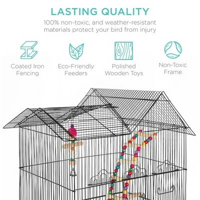 Best reviews of β€οΈ Best Choice Products 36in Indoor/Outdoor Iron Bird Cage for Parrot, Lovebird w/ Removable Tray, 4 Feeders, 2 Toys π― 5 Best reviews of β€οΈ Best Choice Products 36in Indoor/Outdoor Iron Bird Cage for Parrot, Lovebird w/ Removable Tray, 4 Feeders, 2 Toys π― - Image 3