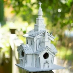 Buy 👍 Zingz & Thingz Zingz & Thingz 12.75" Little Chapel Wood Birdhouse White 😀 -Garden Decor Shop unnamed file 3063