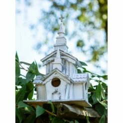 Buy 👍 Zingz & Thingz Zingz & Thingz 12.75" Little Chapel Wood Birdhouse White 😀 -Garden Decor Shop unnamed file 3064