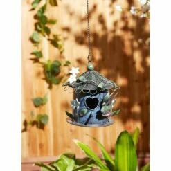 Best deal 😉 Zingz & Thingz Zingz & Thingz 8" Floral Iron Birdhouse Blue 💯 -Garden Decor Shop unnamed file 3076
