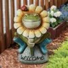 Best deal ⭐ Design Toscano Flowery Frog Garden Welcome Statue - Multicolored 🧨