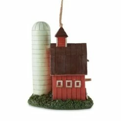 Buy ⌛ Zingz & Thingz Zingz & Thingz 8.75" Barn Polyresin Birdhouse 😀