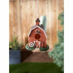 Buy ⌛ Zingz & Thingz Zingz & Thingz 8.75" Barn Polyresin Birdhouse 😀 -Garden Decor Shop unnamed file 3097