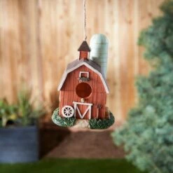 Buy ⌛ Zingz & Thingz Zingz & Thingz 8.75" Barn Polyresin Birdhouse 😀 -Garden Decor Shop unnamed file 3099