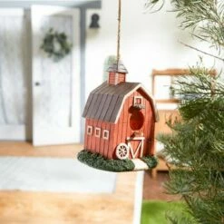 Buy ⌛ Zingz & Thingz Zingz & Thingz 8.75" Barn Polyresin Birdhouse 😀 -Garden Decor Shop unnamed file 3101