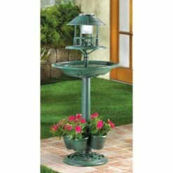 Buy 👍 Zingz & Thingz Zingz & Thingz 17" Verdigris Garden Centerpiece Bird Feeder Green 👍