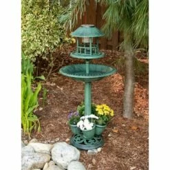 Buy 👍 Zingz & Thingz Zingz & Thingz 17" Verdigris Garden Centerpiece Bird Feeder Green 👍 -Garden Decor Shop unnamed file 3119