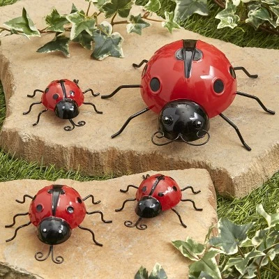 Budget π₯ The Lakeside Collection Lakeside Metal Ladybug Garden Decorations with Red and Black Spots - Set of 4 π 3 Budget π₯ The Lakeside Collection Lakeside Metal Ladybug Garden Decorations with Red and Black Spots - Set of 4 π