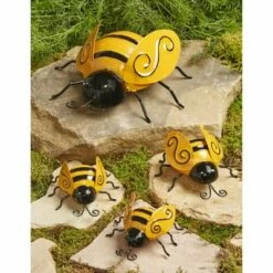 Brand new 🌟 The Lakeside Collection Lakeside Decorative Metal Bumble Bee Garden Accents - Lawn Ornaments - Set of 4 ✨