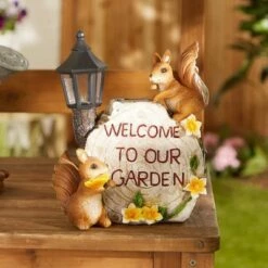 Cheap ✔️ Zingz & Thingz Zingz & Thingz 9.5" Polyresin Solar "Welcome to Our Garden" Squirrels Statue ❤️ 9 Cheap ✔️ Zingz & Thingz Zingz & Thingz 9.5" Polyresin Solar "Welcome to Our Garden" Squirrels Statue ❤️ -Garden Decor Shop unnamed file 315