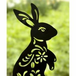 Outlet ✨ The Lakeside Collection Lakeside Bunny Silhouette Stake for Yards, Gardens - Outdoor Shadow Decoration 🎉