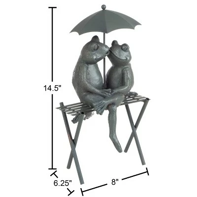 Cheap π Nature Spring Small Frog Couple Under Umbrella Resin Garden Statue - 14.5", Antique Bronze β 4 Cheap π Nature Spring Small Frog Couple Under Umbrella Resin Garden Statue - 14.5", Antique Bronze β - Image 3