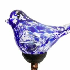 Wholesale 😉 31" Solar Resin/Pearlized Glass Bird Finial Garden Stake Blue - Exhart 🎉 -Garden Decor Shop unnamed file 3208