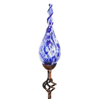Outlet π 36" Pearlized Glass Solar Flame Stake Blue - Exhart β¨ 11 Outlet π 36" Pearlized Glass Solar Flame Stake Blue - Exhart β¨ - Image 9