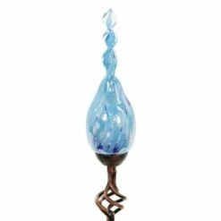 Coupon ✨ 30" Pearlized Glass Solar Flame Stake Light Blue - Exhart 🎁 -Garden Decor Shop unnamed file 3283