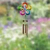 Promo 🔥 44" Metal Double Rainbow Pinwheel Kinetic Spinner Wind Chime - Exhart 🧨 -Garden Decor Shop unnamed file 3298