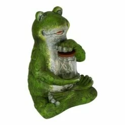 Coupon 🌟 Resin and Glass Solar Garden Frog with LED Firefly Jar Statue - Exhart ✨ -Garden Decor Shop unnamed file 3306
