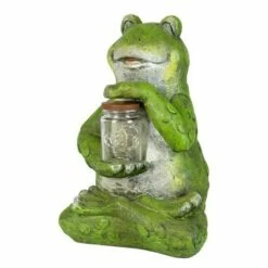Coupon 🌟 Resin and Glass Solar Garden Frog with LED Firefly Jar Statue - Exhart ✨ -Garden Decor Shop unnamed file 3310