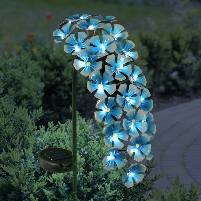 Deals π 28" Solar Metal Hanging Flower Garden Stake Turquoise - Exhart π 3 Deals π 28" Solar Metal Hanging Flower Garden Stake Turquoise - Exhart π
