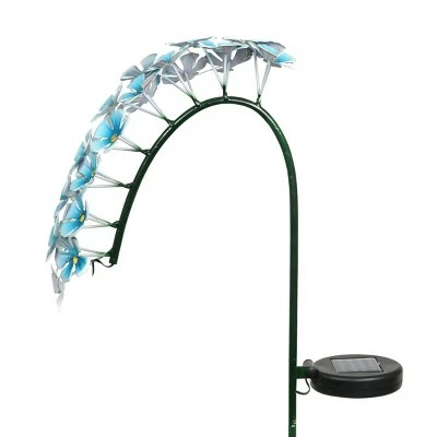 Deals π 28" Solar Metal Hanging Flower Garden Stake Turquoise - Exhart π 8 Deals π 28" Solar Metal Hanging Flower Garden Stake Turquoise - Exhart π - Image 6