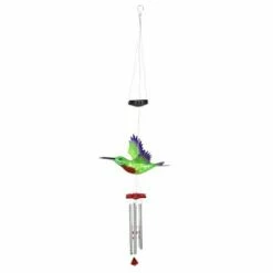 Hot Sale ✨ 9.25" Metal Solar Hummingbird Fluttering Wings Wind Chime - Exhart 🔥 -Garden Decor Shop unnamed file 3327