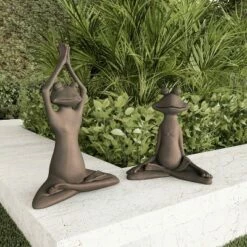 Best reviews of ⌛ Nature Spring Stretching Frog Statue for Flower Beds and Fairy Gardens - Brushed Bronze 🔔 -Garden Decor Shop unnamed file 333