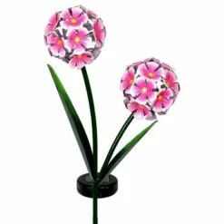 Promo 🧨 29.13" Metal Double Hydrangea Solar Stake Pink - Exhart 😀 -Garden Decor Shop unnamed file 3343