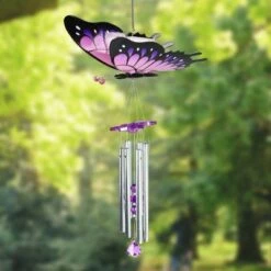 Brand new 🥰 24" Fluttering Wings Butterfly Wind Chime Purple - Exhart 🔥 -Garden Decor Shop unnamed file 3413