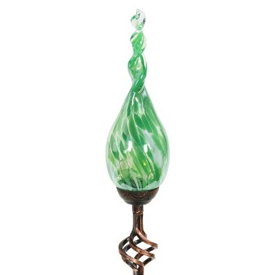 Hot Sale β 36" Pearlized Glass Solar Flame Stake Green - Exhart π 12 Hot Sale β 36" Pearlized Glass Solar Flame Stake Green - Exhart π - Image 10
