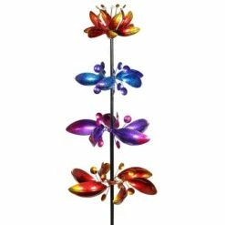 Budget 🤩 76" Kinetic Garden Stake With 4 Metal Floral Spinner - Exhart 🔥 -Garden Decor Shop unnamed file 3475