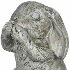 New 🥰 5.24" Resin No Evil Bunnies Statue Set Gray - Exhart 🧨 -Garden Decor Shop unnamed file 3480