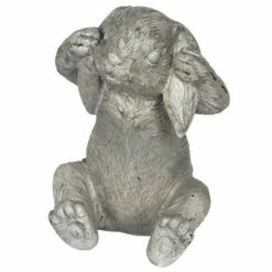 New 🥰 5.24" Resin No Evil Bunnies Statue Set Gray - Exhart 🧨 -Garden Decor Shop unnamed file 3481