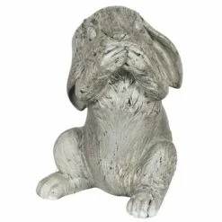New 🥰 5.24" Resin No Evil Bunnies Statue Set Gray - Exhart 🧨 -Garden Decor Shop unnamed file 3483