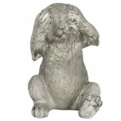 New 🥰 5.24" Resin No Evil Bunnies Statue Set Gray - Exhart 🧨 -Garden Decor Shop unnamed file 3485