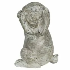 New 🥰 5.24" Resin No Evil Bunnies Statue Set Gray - Exhart 🧨 -Garden Decor Shop unnamed file 3487
