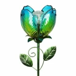 Deals 👏 71" Resin Solar Flower Garden Stake Blue - Exhart ✔️ -Garden Decor Shop unnamed file 3515