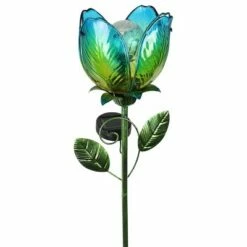 Deals 👏 71" Resin Solar Flower Garden Stake Blue - Exhart ✔️ -Garden Decor Shop unnamed file 3517