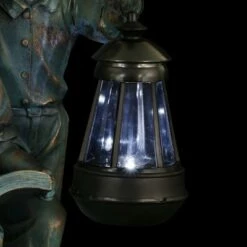 New 🔥 Solar Faux Bronze Garden Statue Brown - Exhart 🥰 -Garden Decor Shop unnamed file 3545