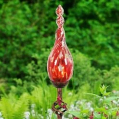 Discount 🔔 Exhart 36" Glass Solar Flame Stake Red 😍 -Garden Decor Shop unnamed file 3598