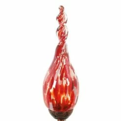 Discount 🔔 Exhart 36" Glass Solar Flame Stake Red 😍 -Garden Decor Shop unnamed file 3603
