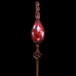Discount 🔔 Exhart 36" Glass Solar Flame Stake Red 😍 -Garden Decor Shop unnamed file 3606