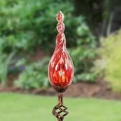 Discount 🔔 Exhart 36" Glass Solar Flame Stake Red 😍 -Garden Decor Shop unnamed file 3607