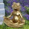 Cheapest 🔔 14.17" Resin Yoga Frog Statue Gold - Exhart ⌛ -Garden Decor Shop unnamed file 3611