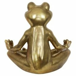 Cheapest 🔔 14.17" Resin Yoga Frog Statue Gold - Exhart ⌛ -Garden Decor Shop unnamed file 3616