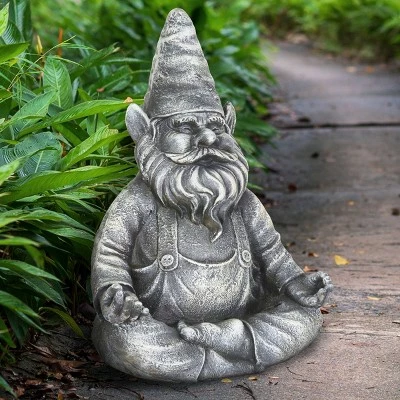 Budget π Large Resin Gnamaste Gnome Statue Gray - Exhart π 3 Budget π Large Resin Gnamaste Gnome Statue Gray - Exhart π