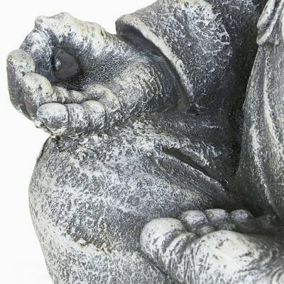 Budget π Large Resin Gnamaste Gnome Statue Gray - Exhart π 5 Budget π Large Resin Gnamaste Gnome Statue Gray - Exhart π - Image 3