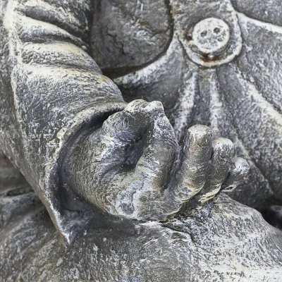 Budget π Large Resin Gnamaste Gnome Statue Gray - Exhart π 7 Budget π Large Resin Gnamaste Gnome Statue Gray - Exhart π - Image 5